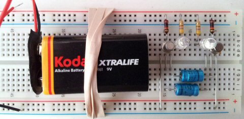 Use a 9v battery for power