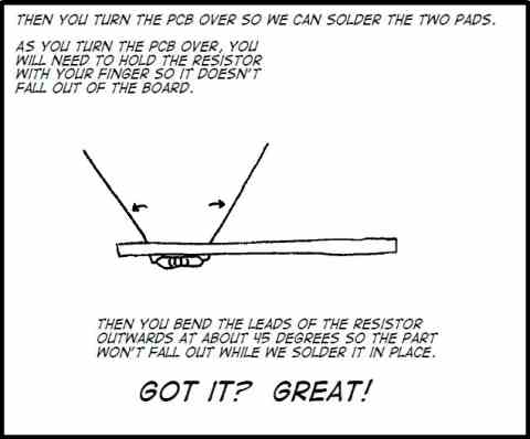Secure the component for soldering 