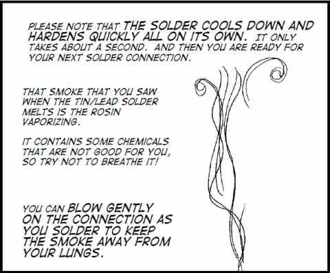 Flux smoke is harmful do not breath it in