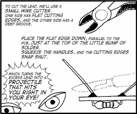 Use small wire cutters