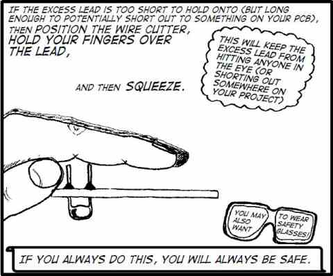 Hold your fingers over short leads