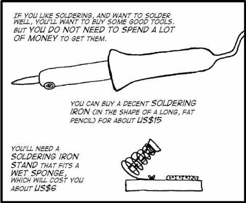 Soldering iron and stand need not be expensive